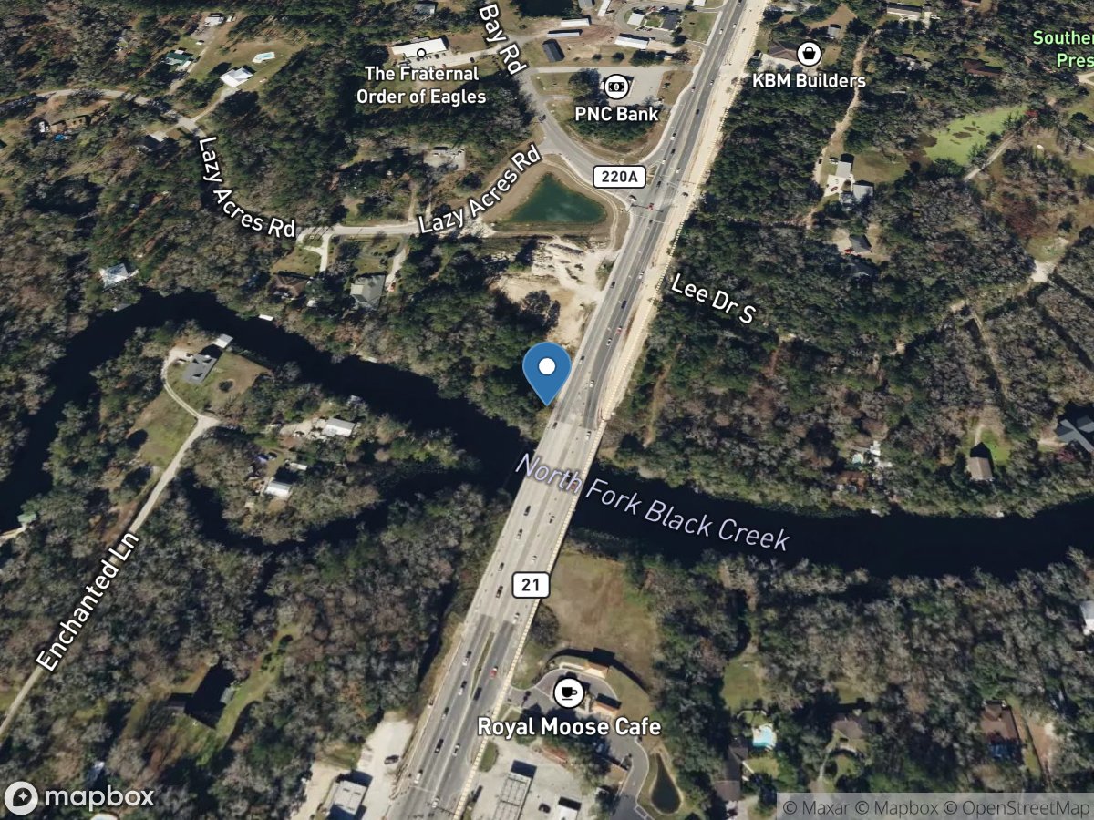 North Fork Black Creek at Middleburg, FL location