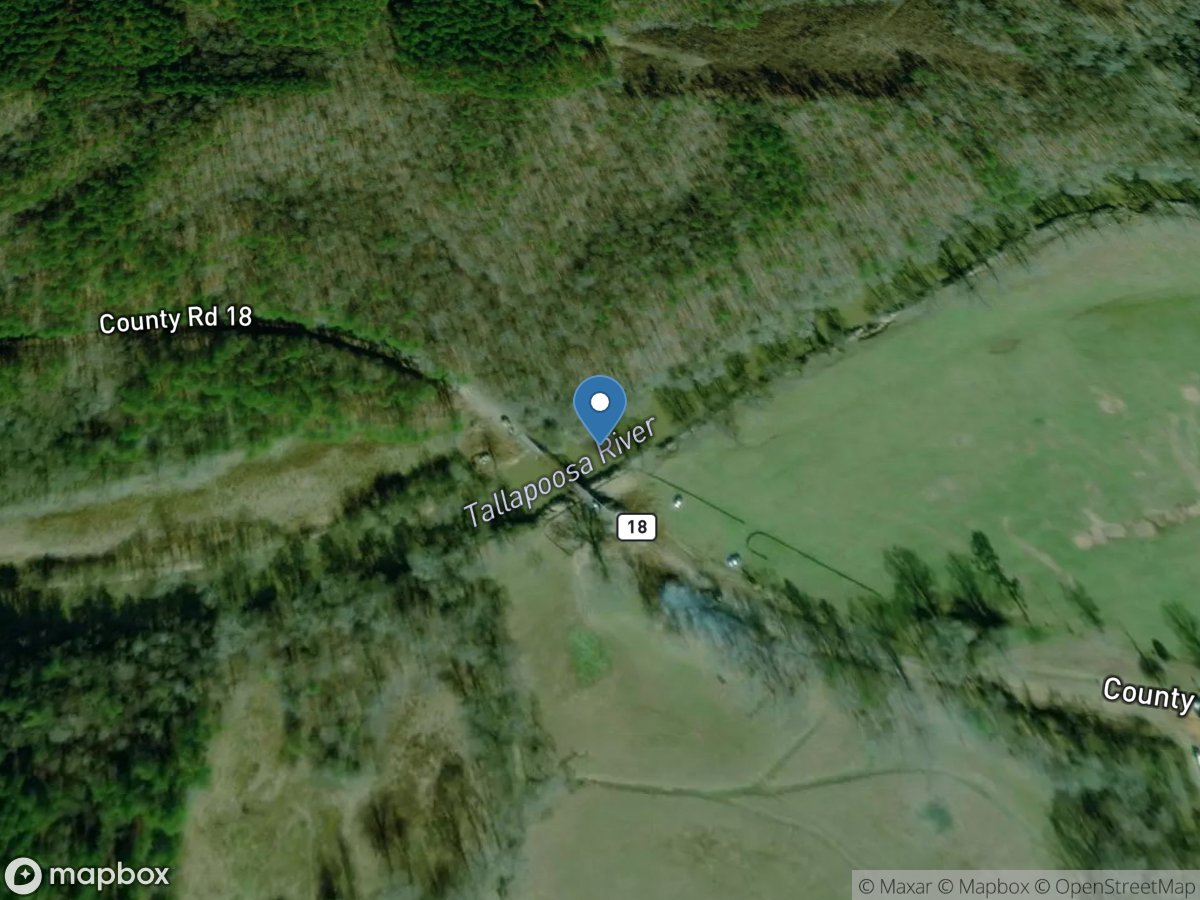 Tallapoosa River near Heflin, AL location