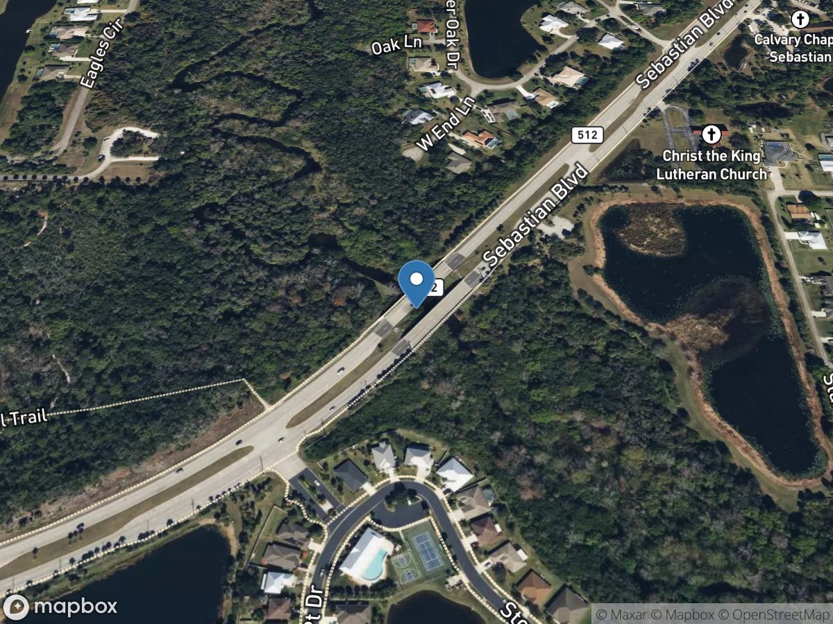 South Prong ST Sebastian River near Sebastian,FL location