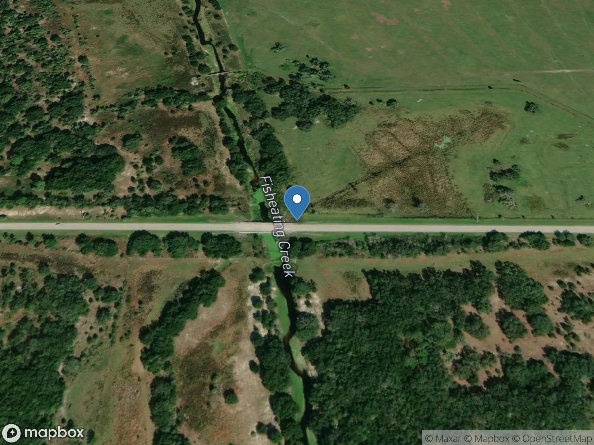 Fisheating Creek near Lake Placid,FL location