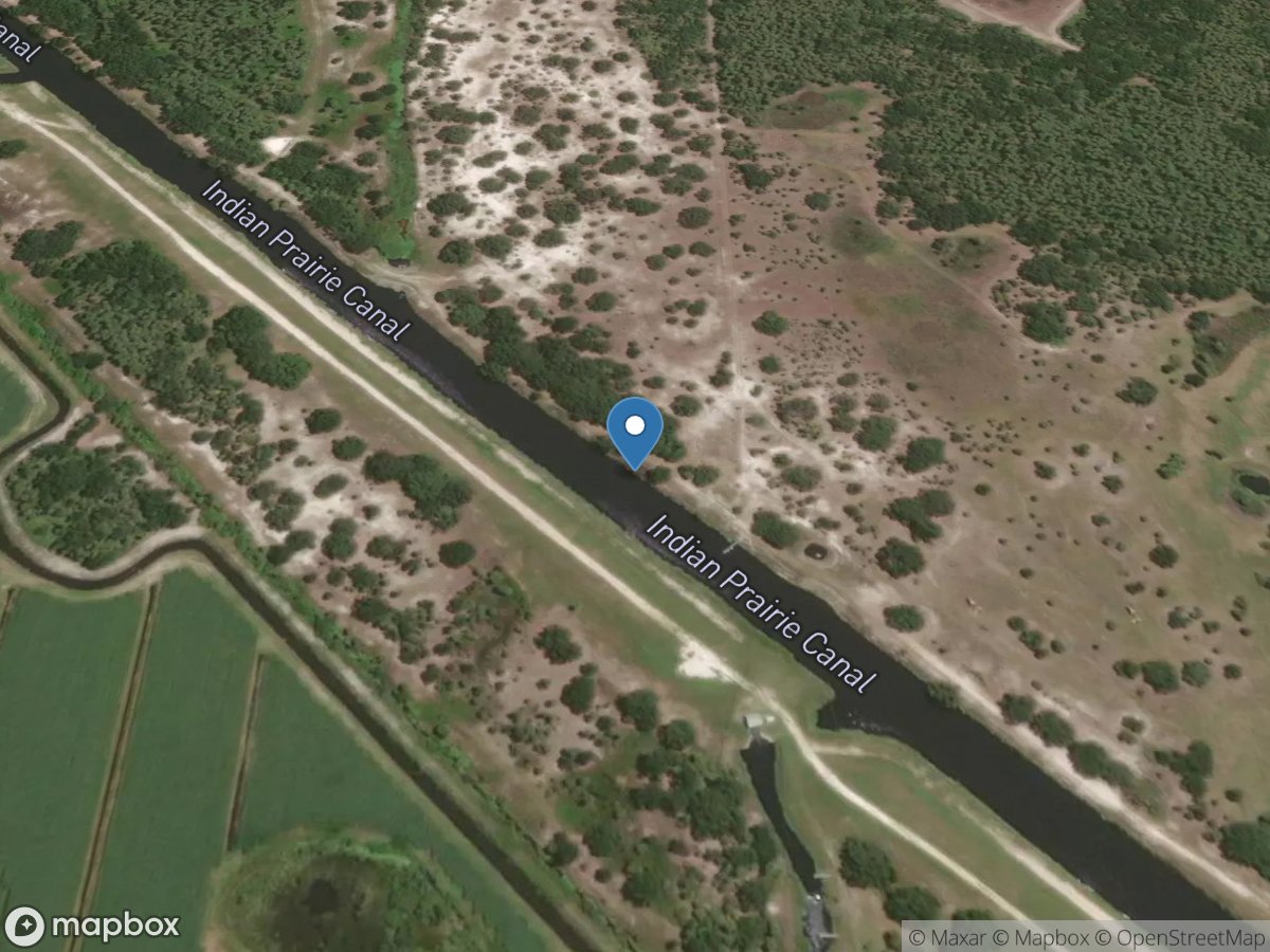 Indian Prairie Canal above Pump Sta near Okeechobee, FL location