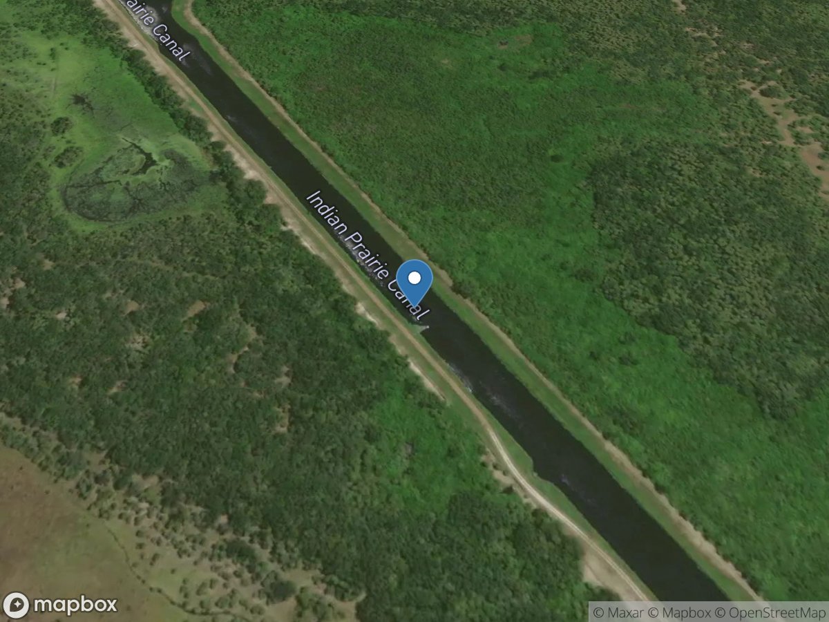 Indian Prairie Canal above S-72 near Okeechobee, FL location