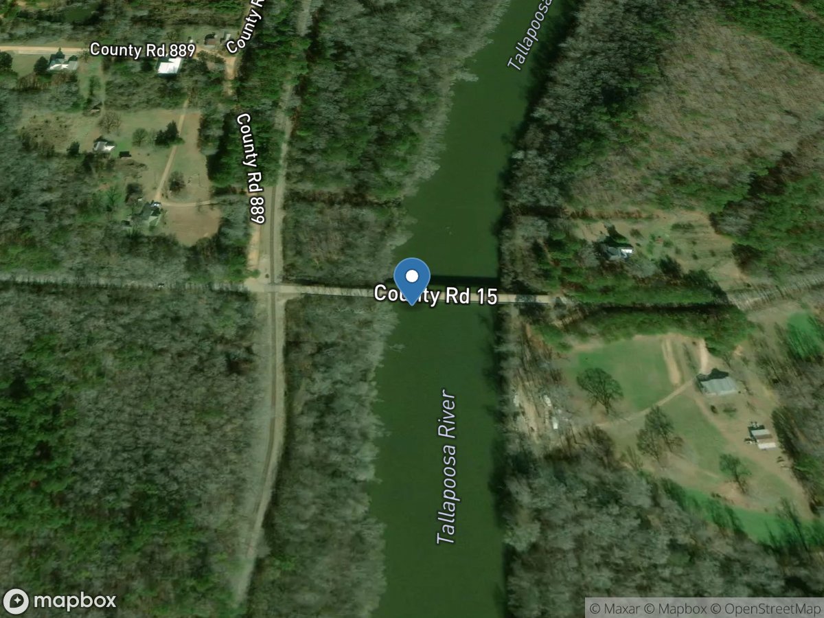 Tallapoosa River at Malone, Alabama location