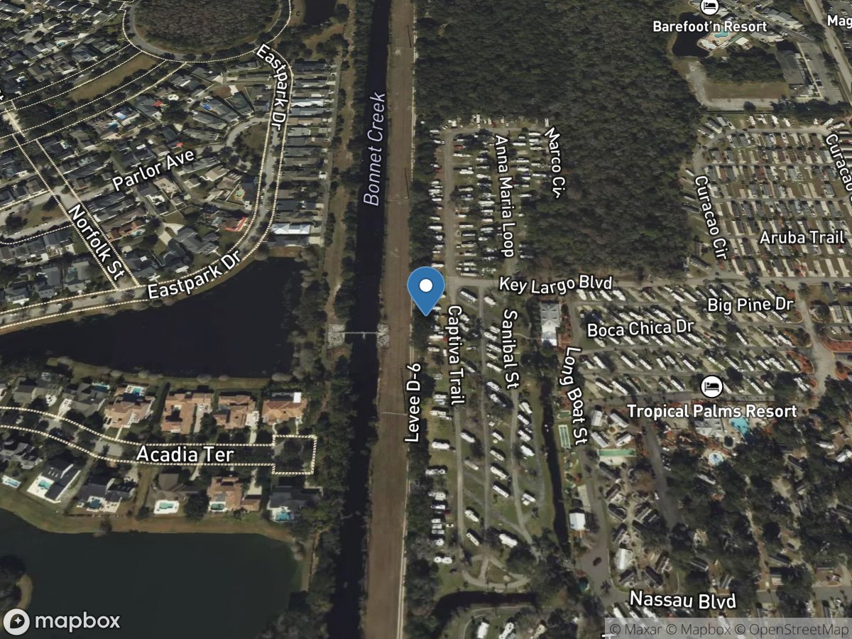 Bonnet Creek near Vineland, FL location