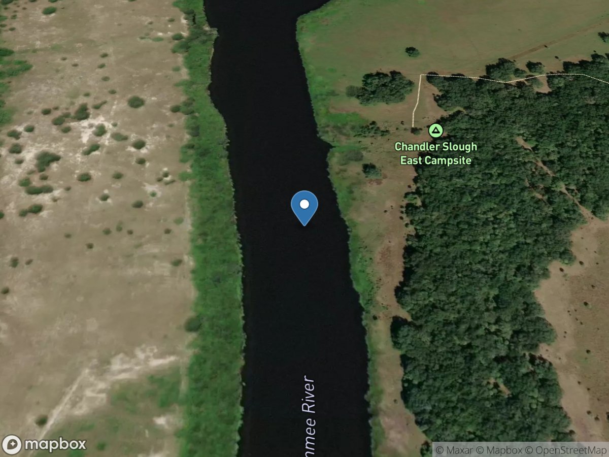 Kissimmee River above S-69 near Basinger, FL location