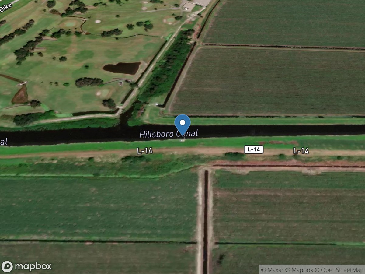 Hillsboro Canal below S351 near South Bay Fla location