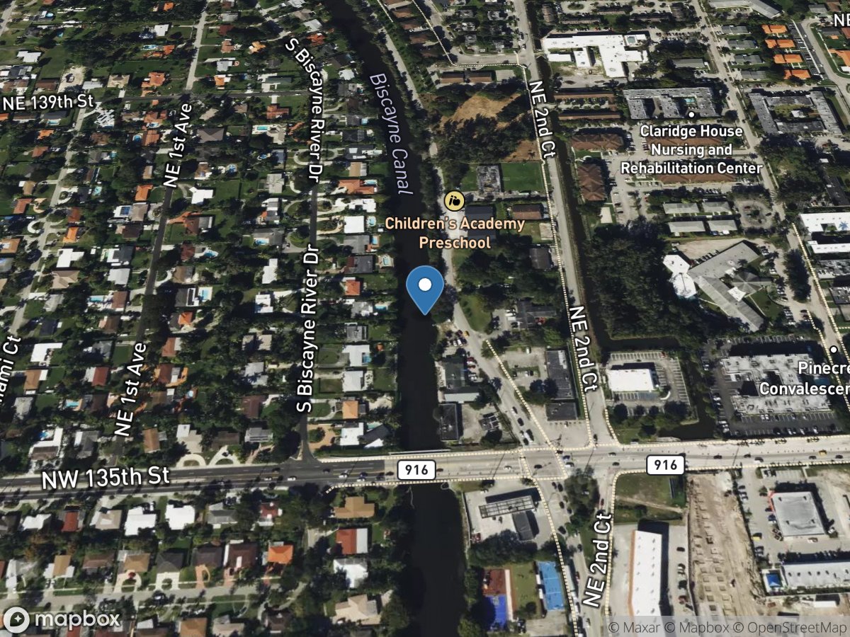 C-8 CANAL At Northeast 135 ST At NORTH MIAMI, FL location