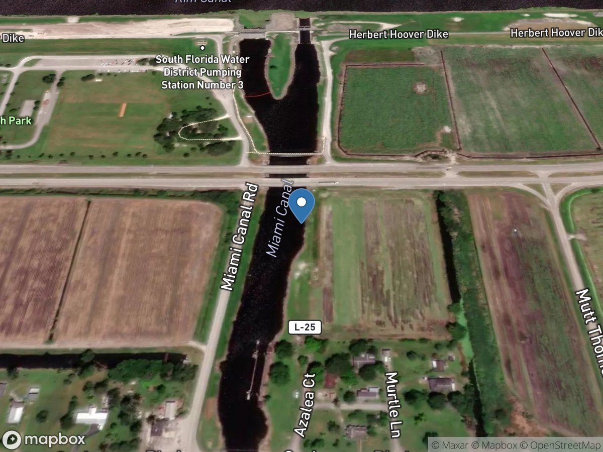Miami Canal at S-354 and S-3 at Lake Harbor, Fla location