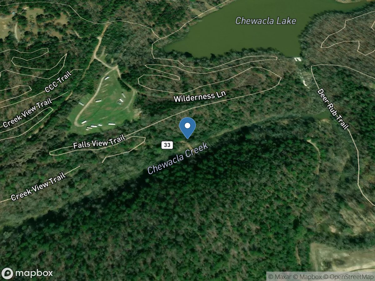 Chewacla Creek at Chewacla State Park near Auburn location