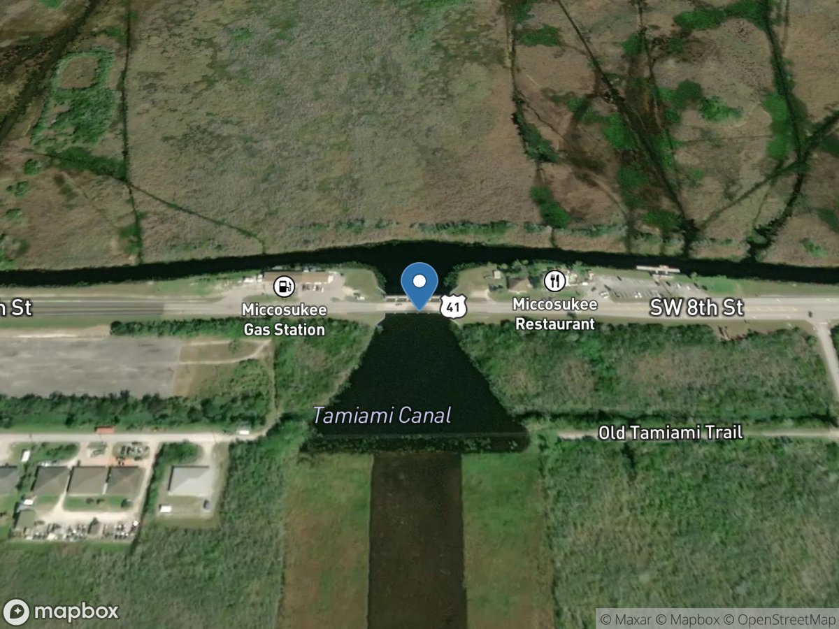 Tamiami Canal at S-12-B near Miami, FL location