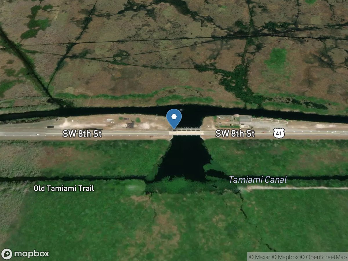 Tamiami Canal below S-12-C, Nearmiami, Fla location