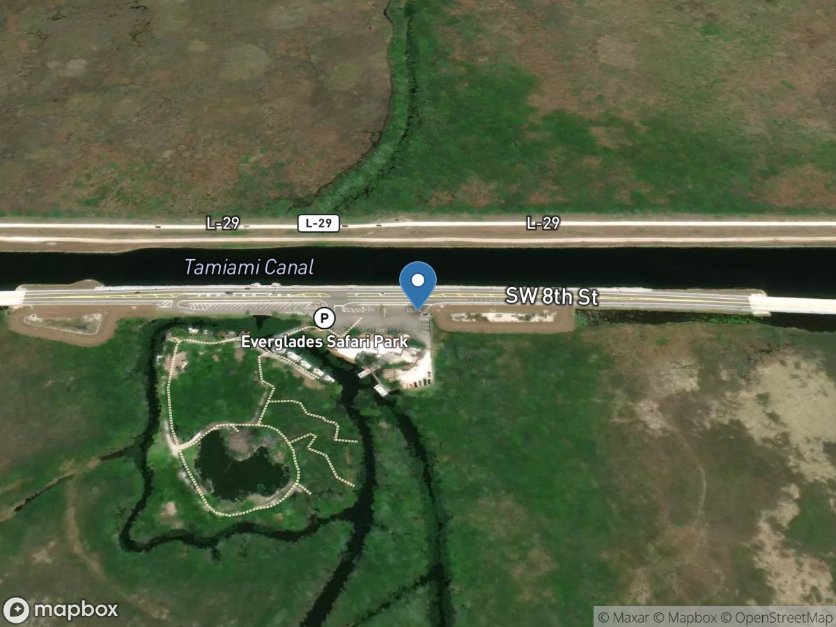 Tamiami Canal 2.6 Mile Bridge near Miami, FL location