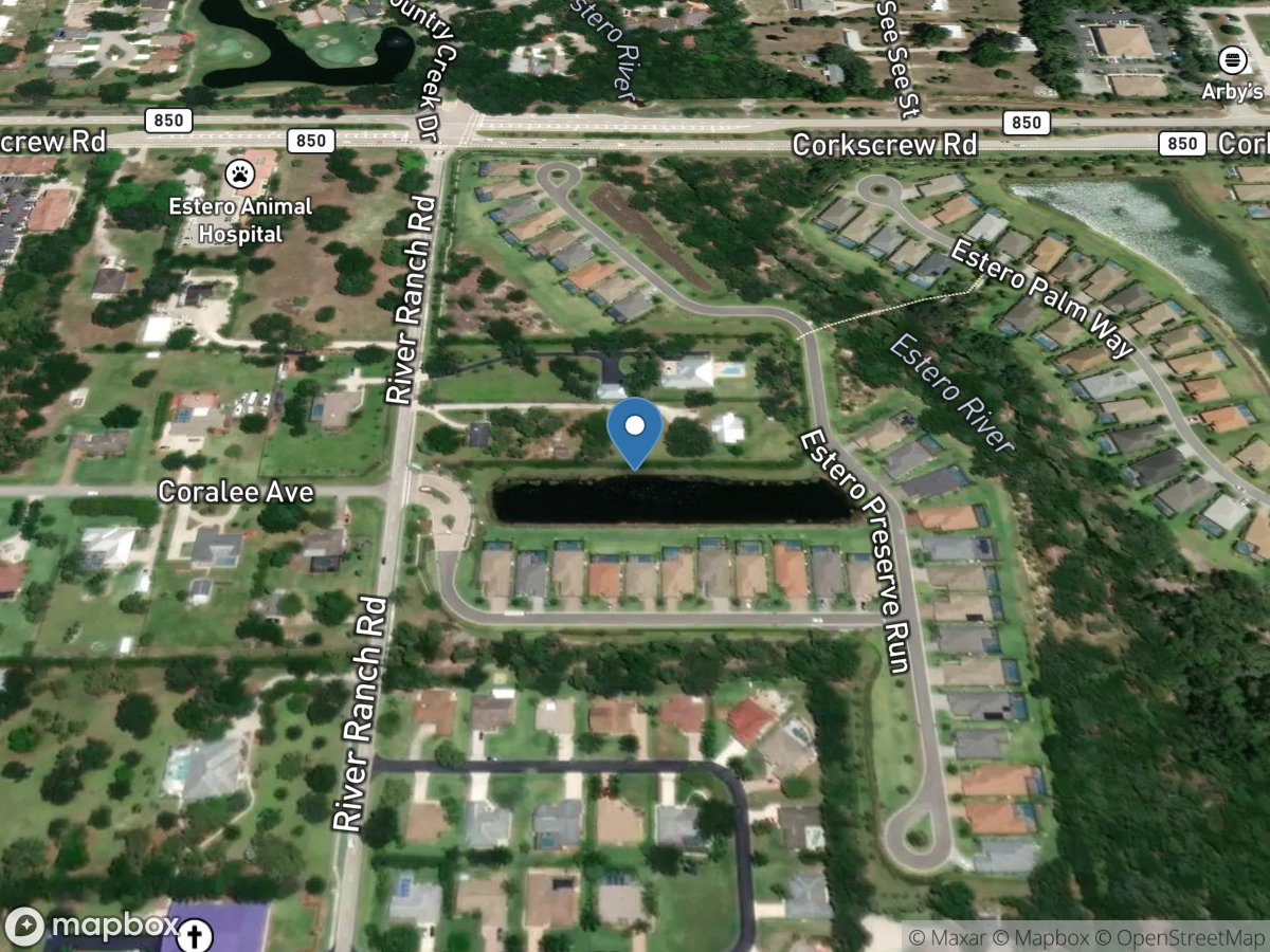 South Branch Estero River at Estero, FL location