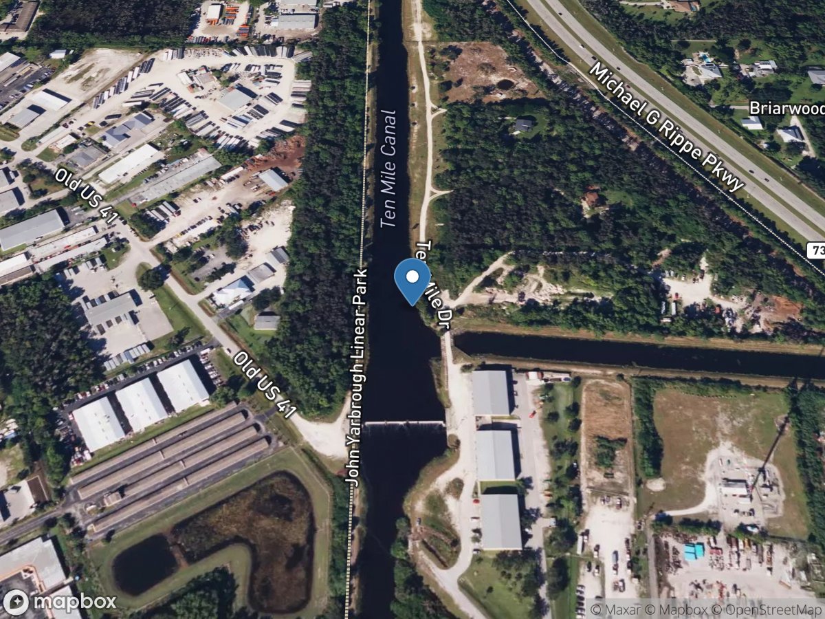 Tenmile Canal at Control near Estero, FL location