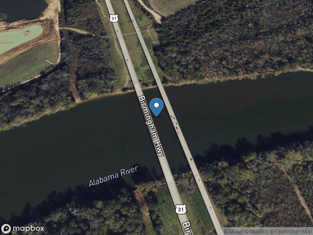 Alabama River near Montgomery, Al. location