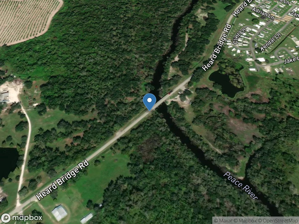 Peace River at State Highway 664a near Wauchula FL location