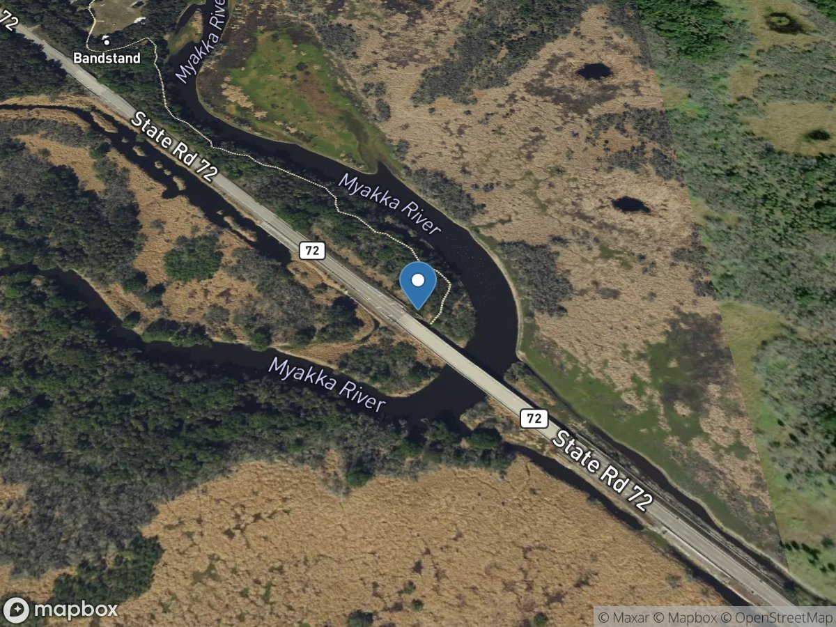 Myakka River near SR 72 near Sarasota, FL location