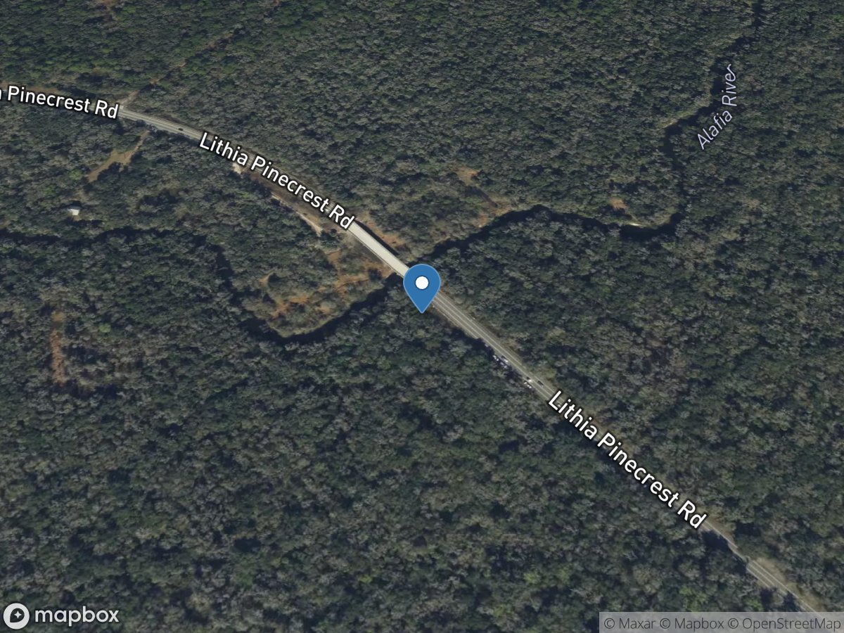 Alafia River at Lithia Pinecrest Road at Lithia, FL location