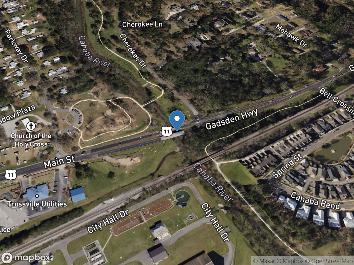 Cahaba River at Trussville, Al. location