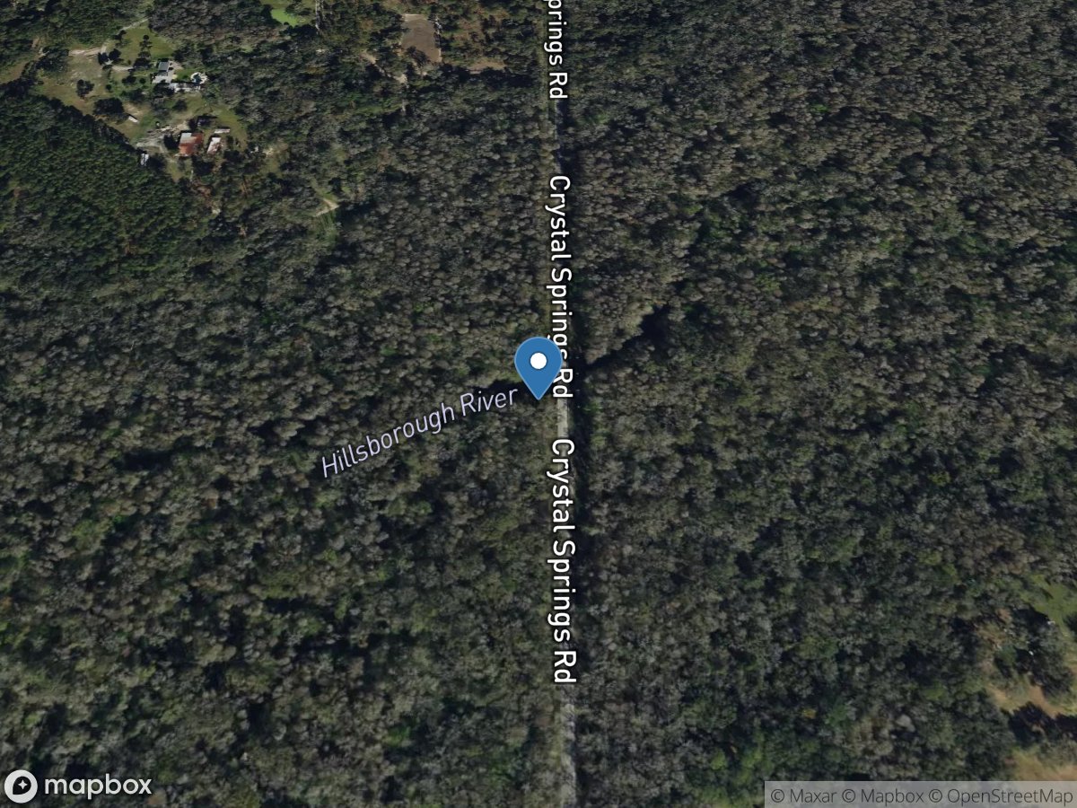 Hillsborough River above Crystal Spr near Zephyrhills FL location