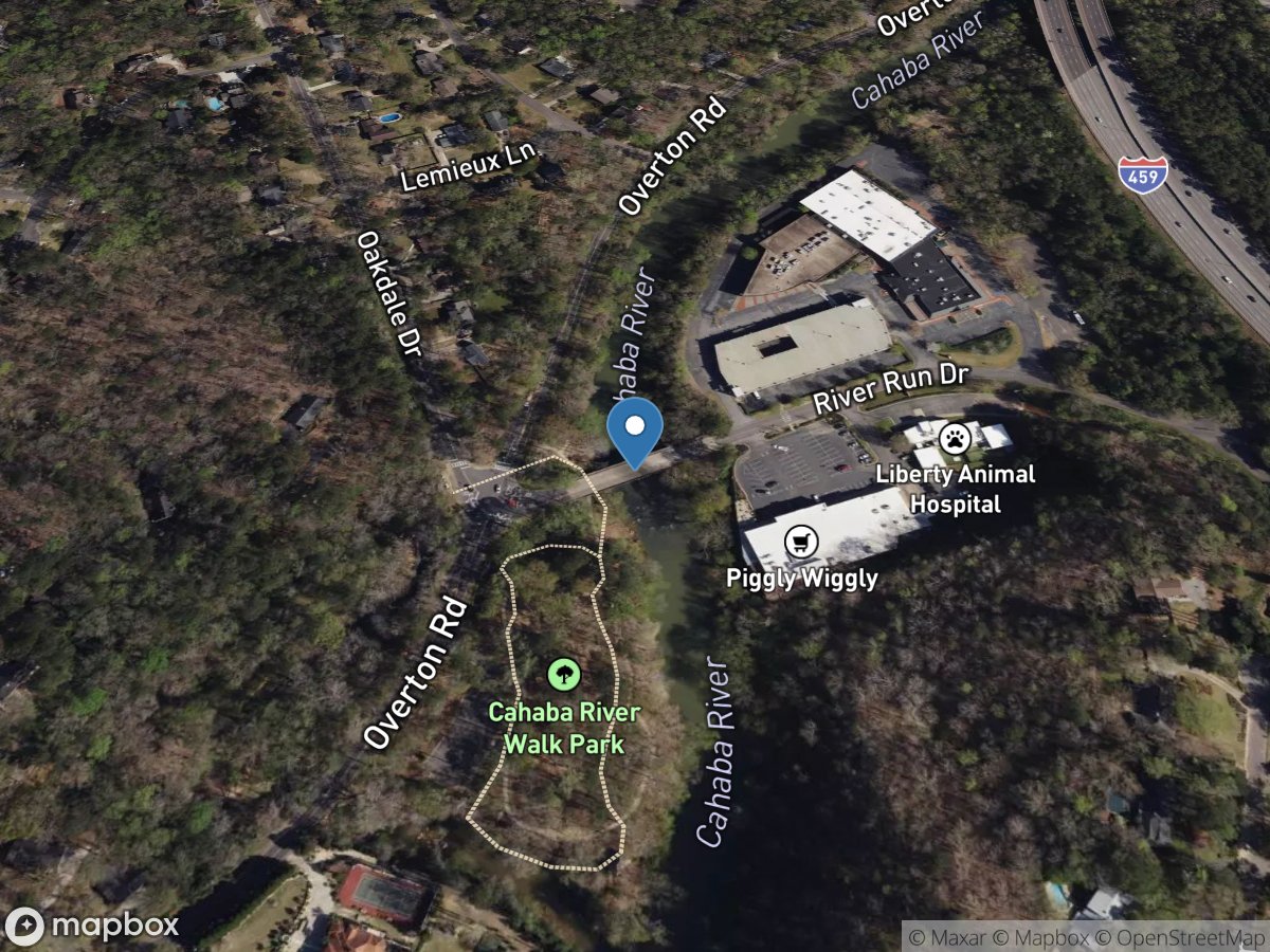 Cahaba River near Mountain Brook AL location