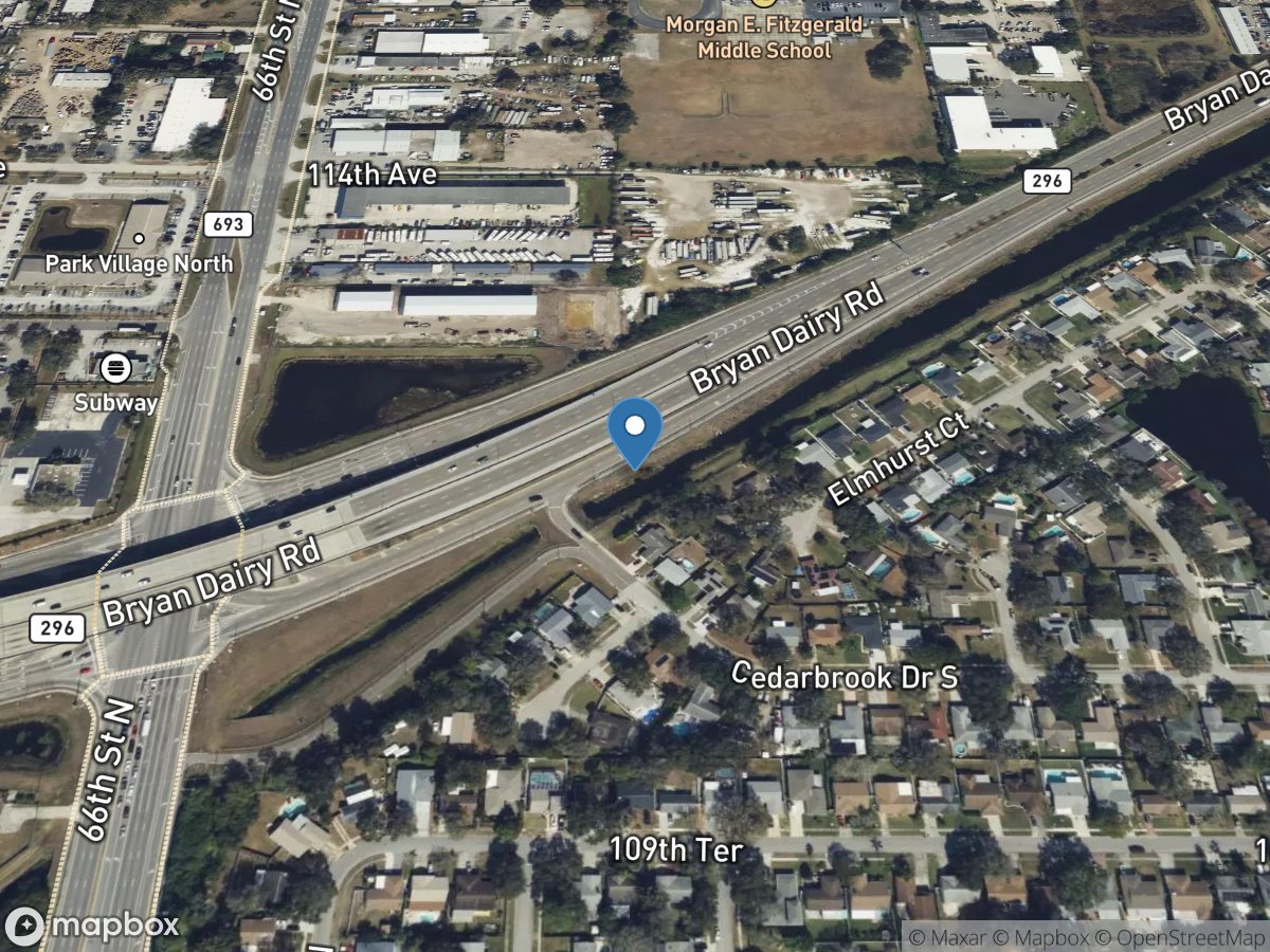 Cross Bayou Cnl at Cedar Brk Drive at Pinellas Pk FL location