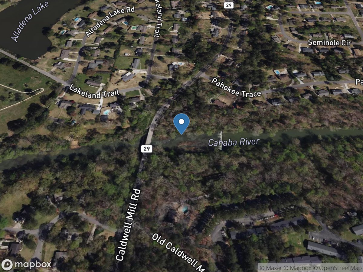 Cahaba River near Cahaba Heights AL location