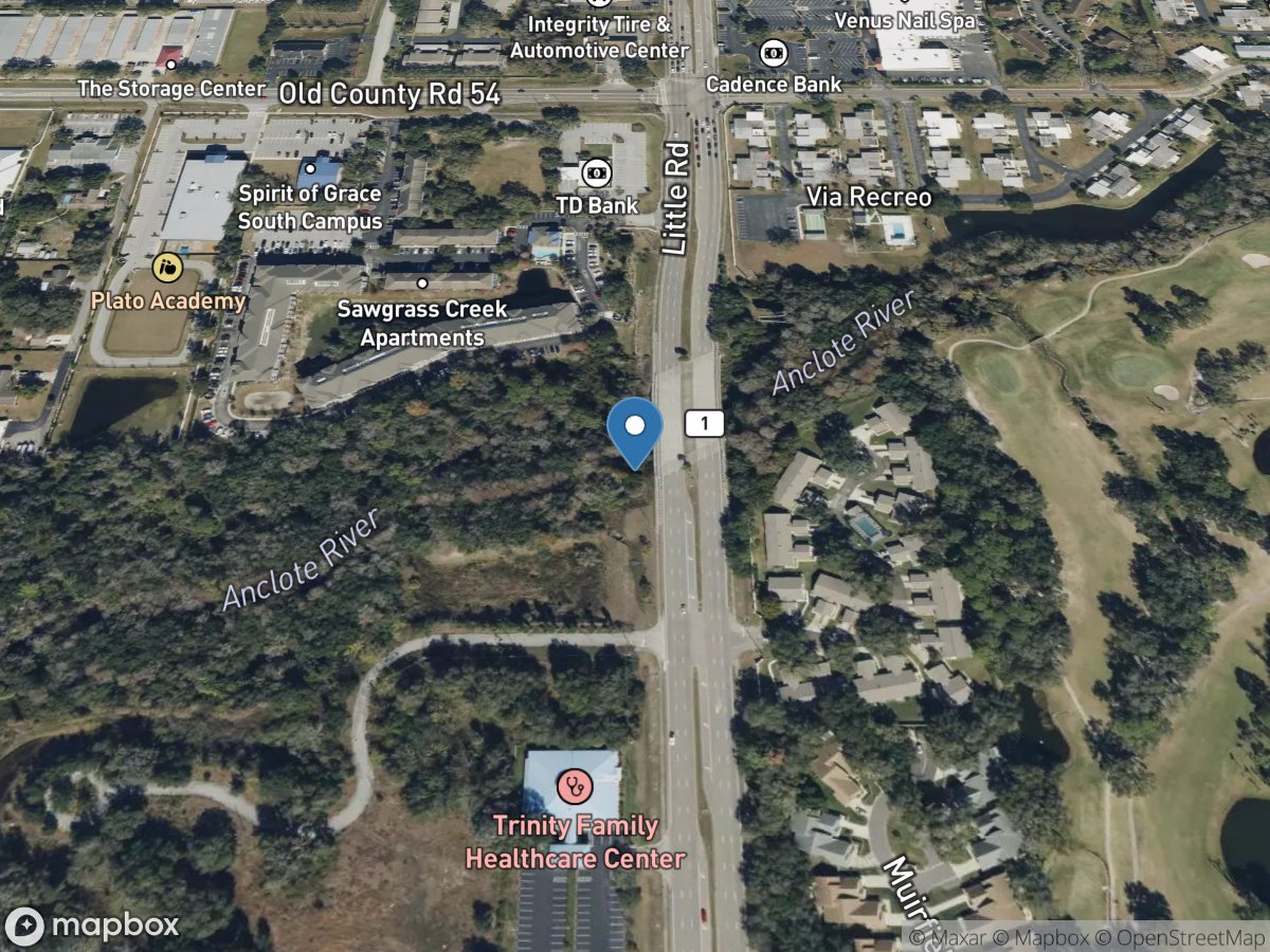 Anclote River at Little Road near Elfers, FL location