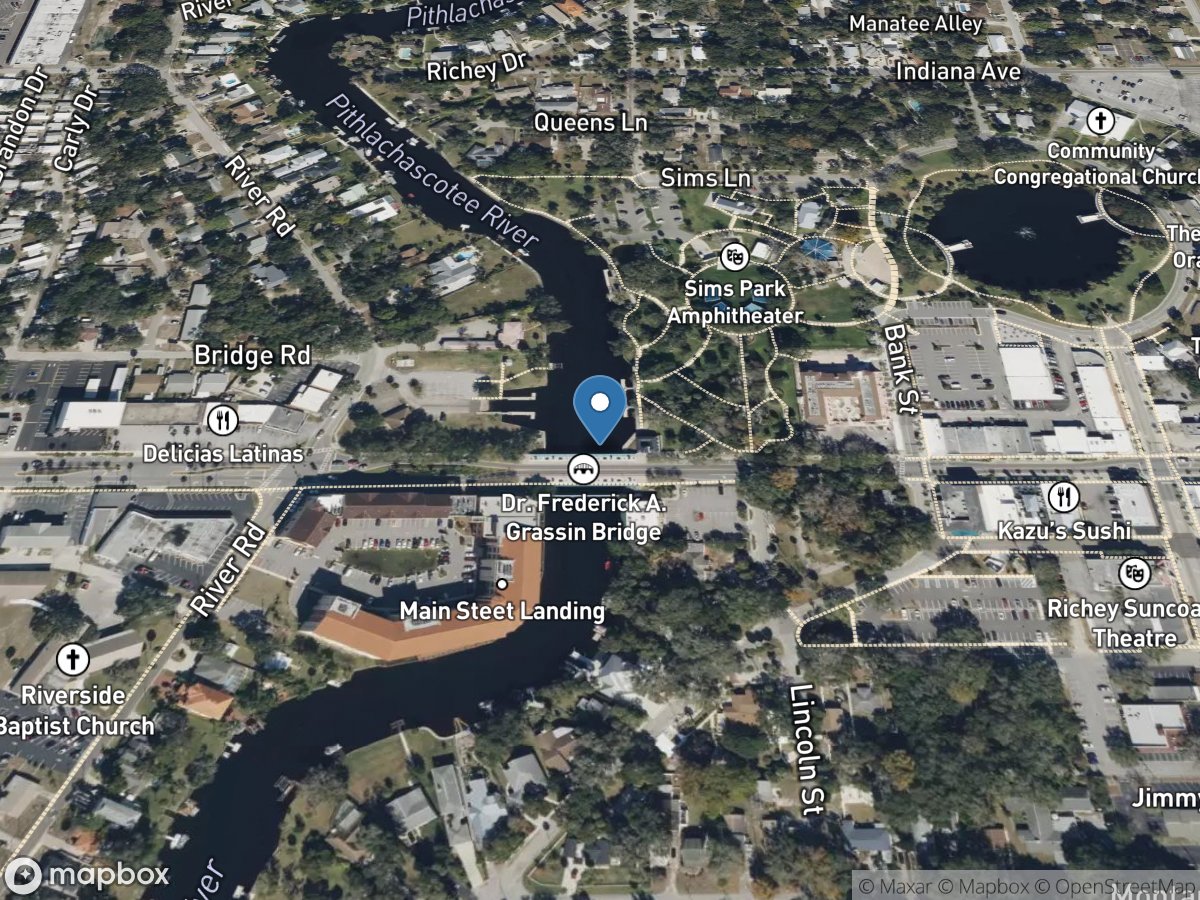 Pithlachascotee River at Main ST at New Port Richey FL location