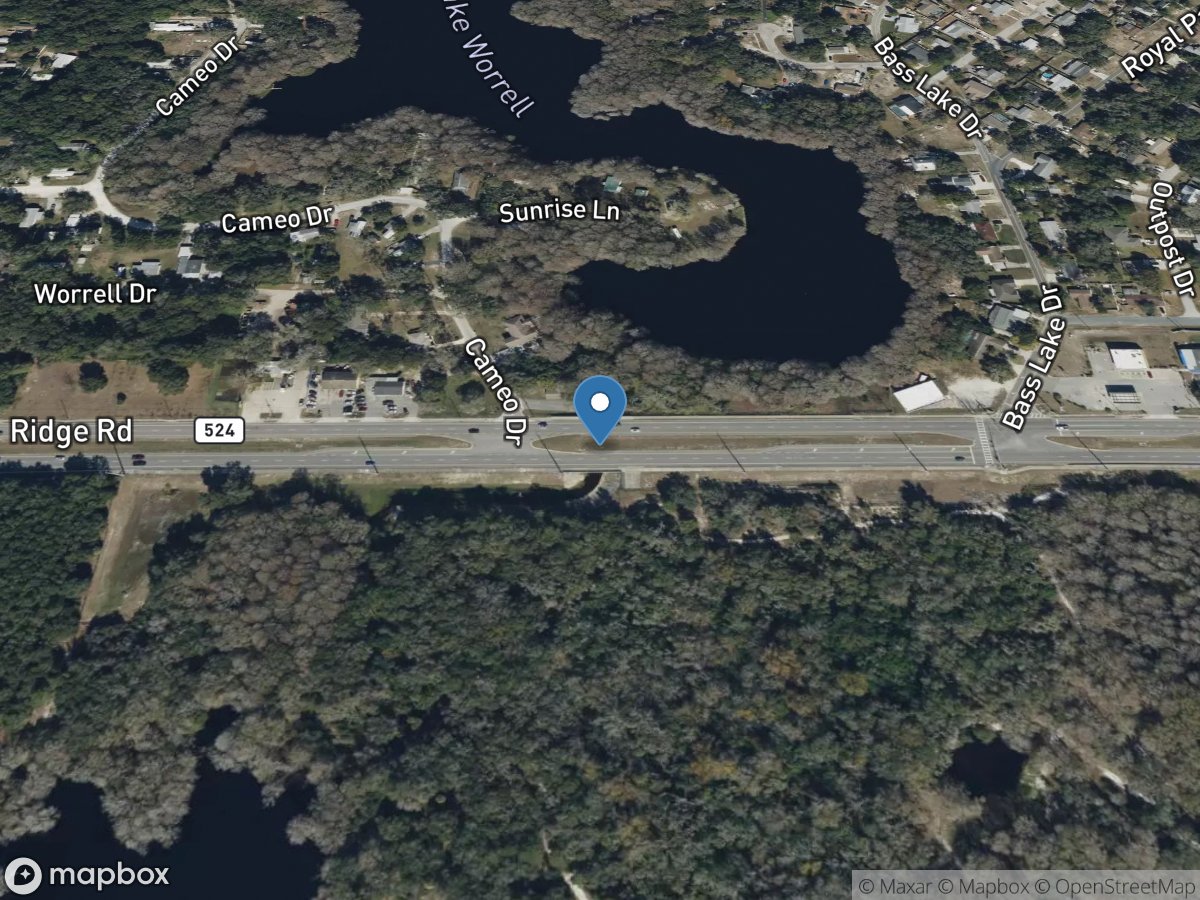 Lake Worrell Outfall near New Port Richey East FL location