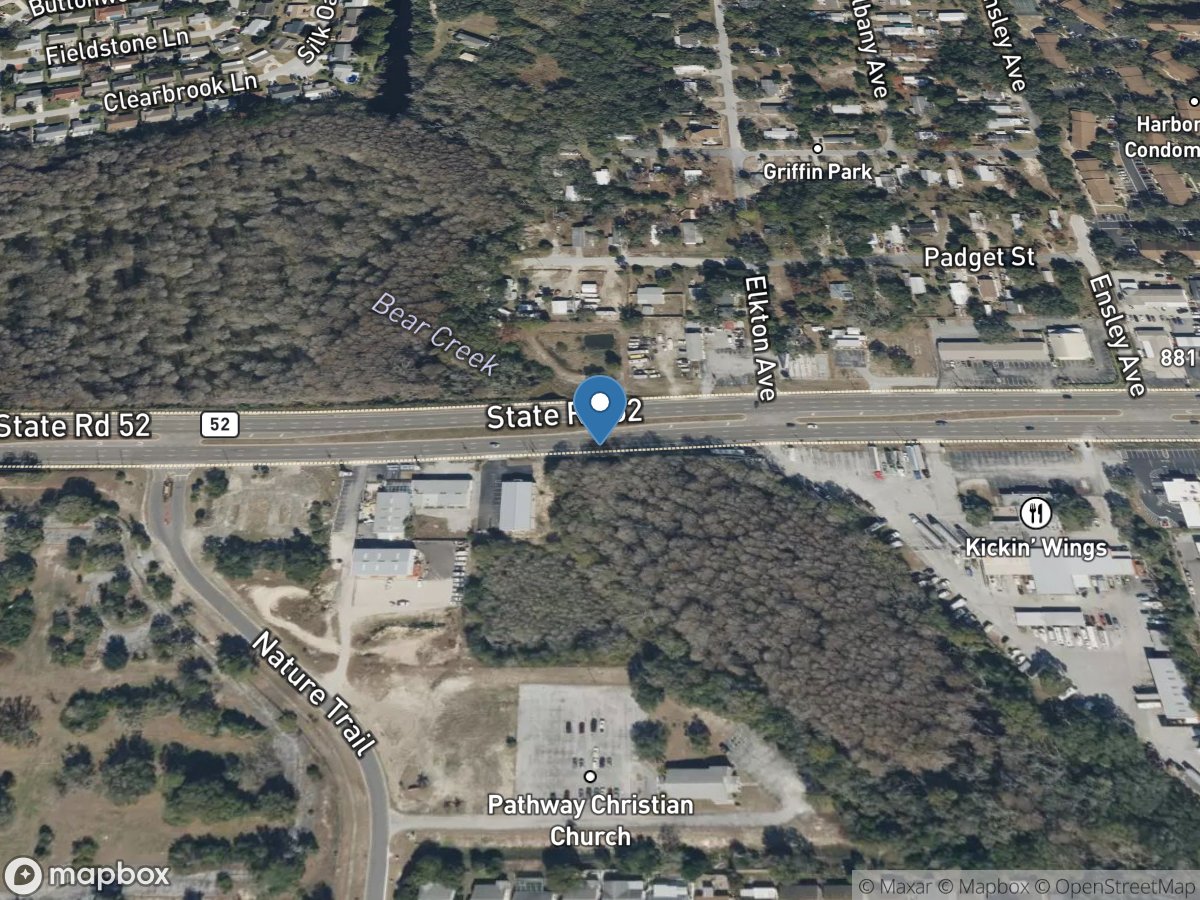 Bear Creek at SR 52 near Bayonet Point FL location