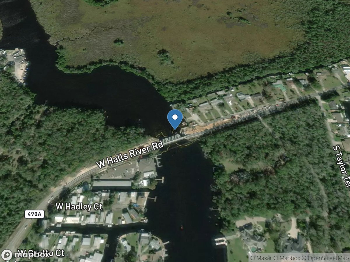 Halls River near Homosassa FL location