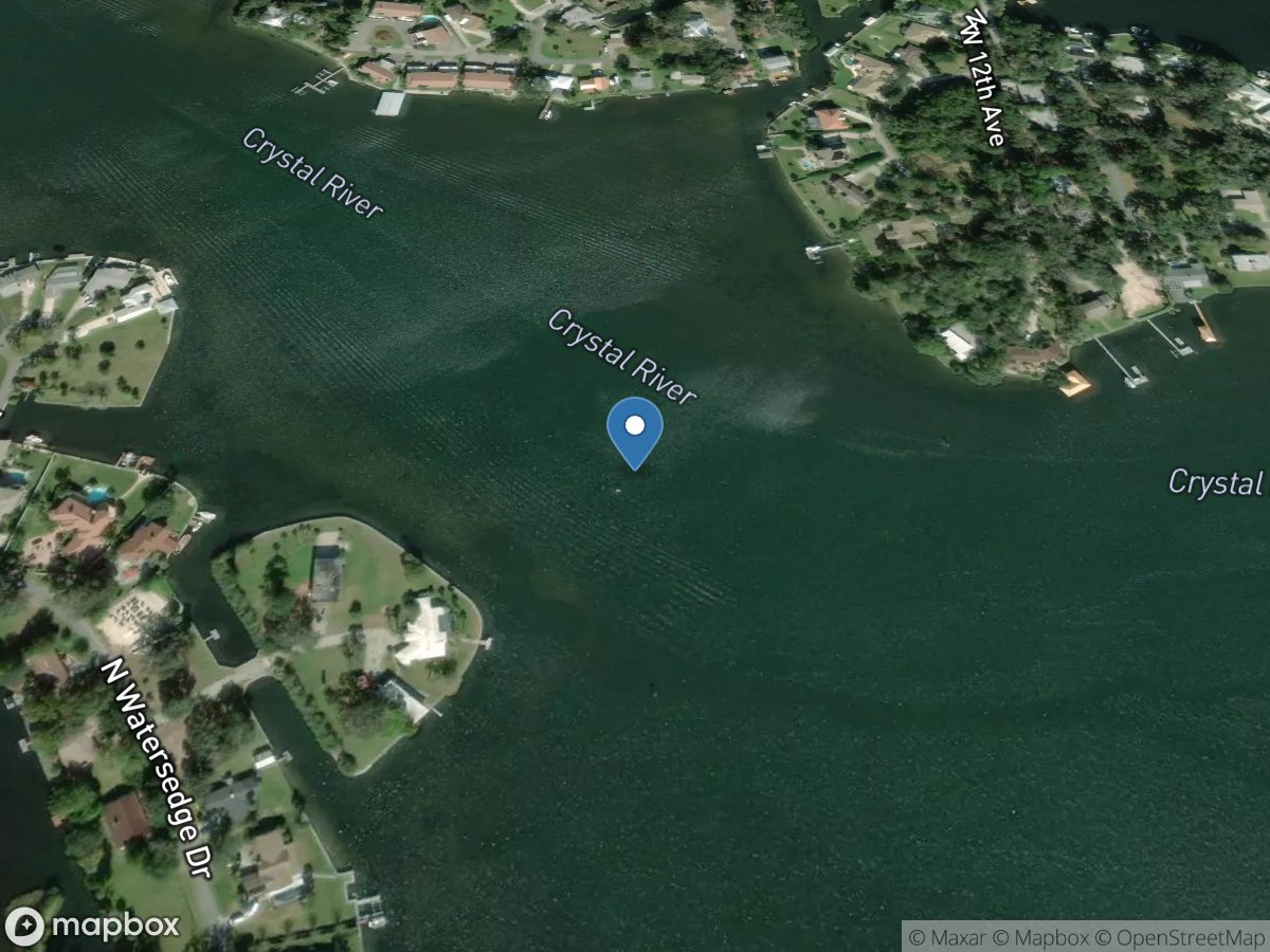 Crystal River at Mouth of Kings Bay FL location