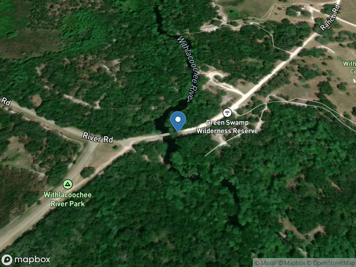 Withlacoochee River near Dade City, FL location