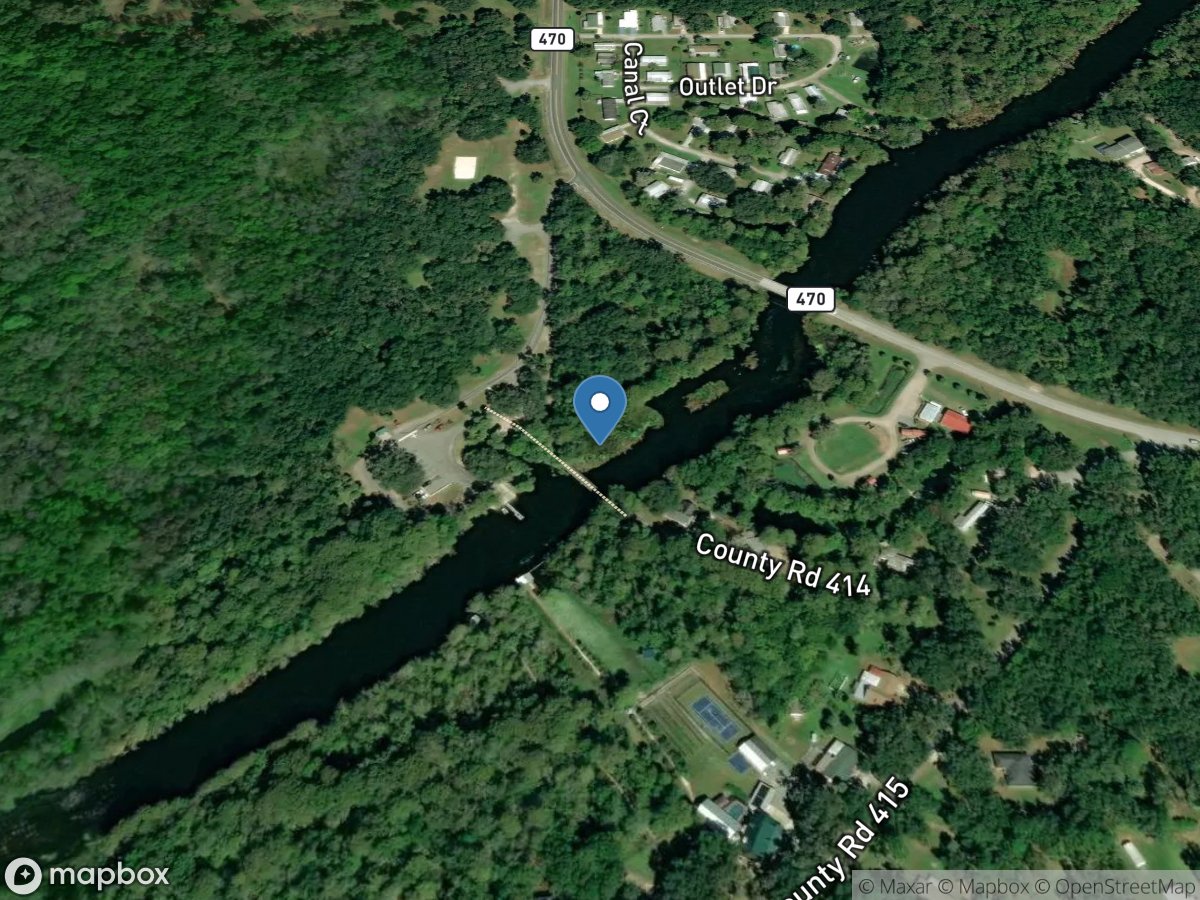 Outlet River at Panacoochee Retreats, FL location