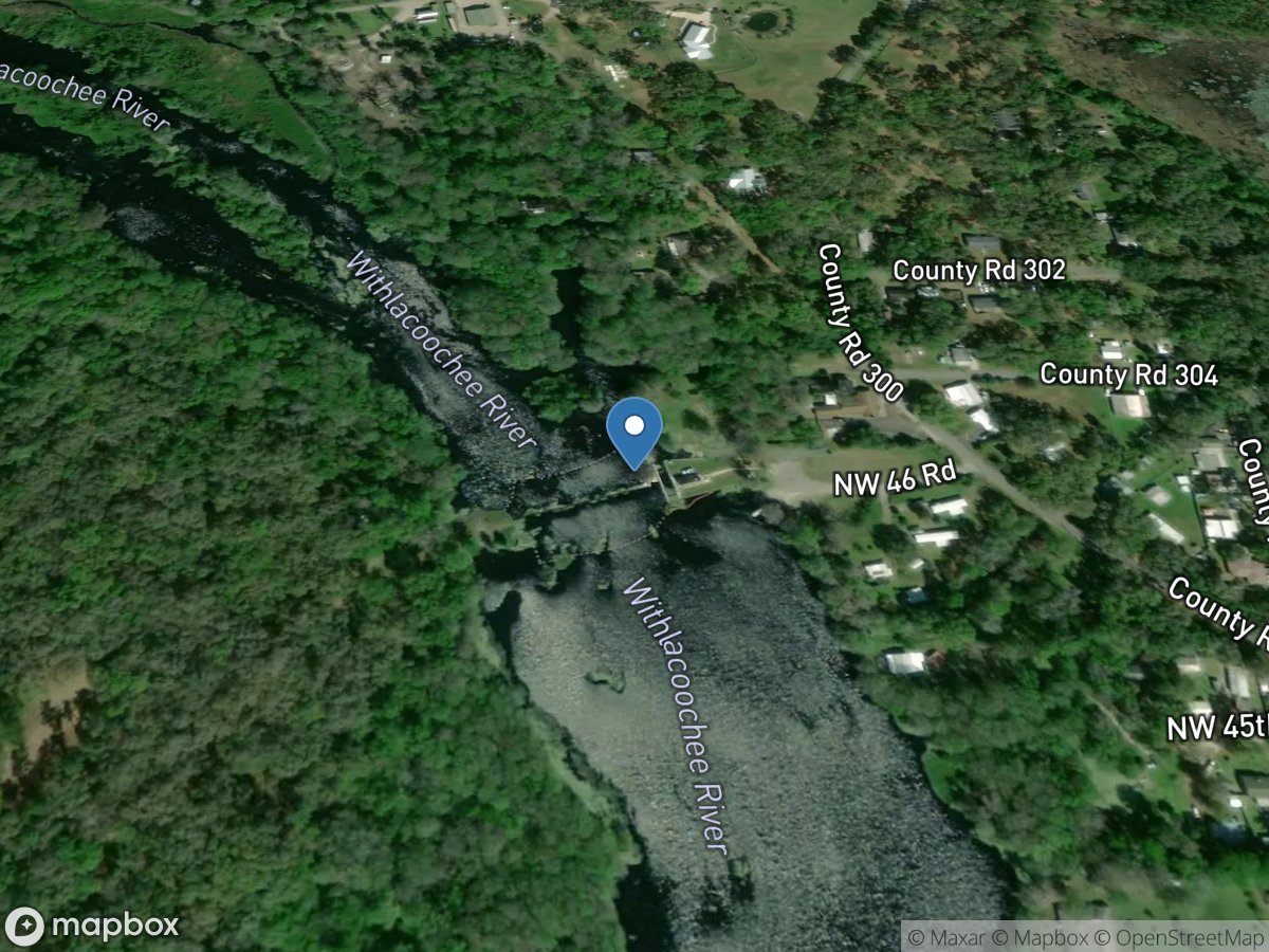 Withlacoochee River at Wysong DAM, at Carlson, FL location
