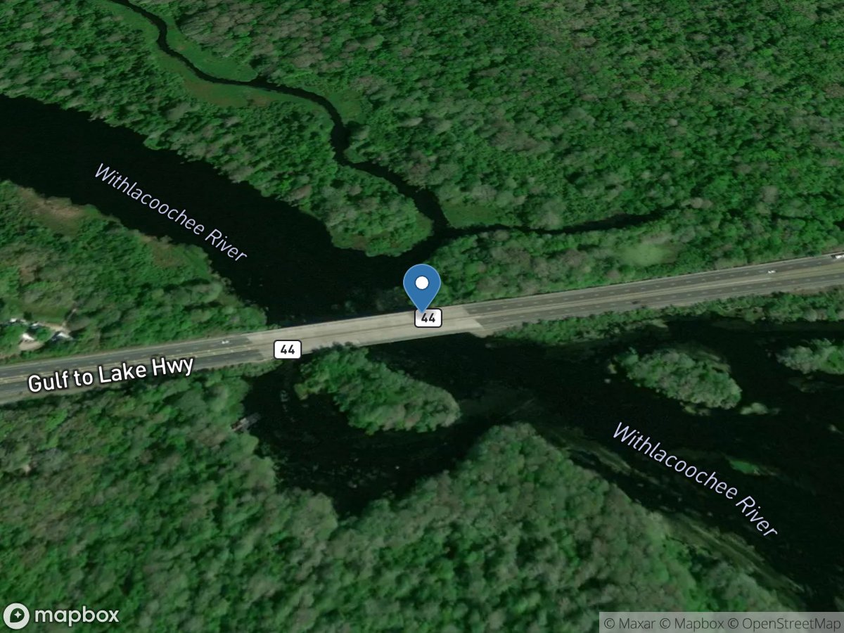 Withlacoochee River near Rutland, FL location