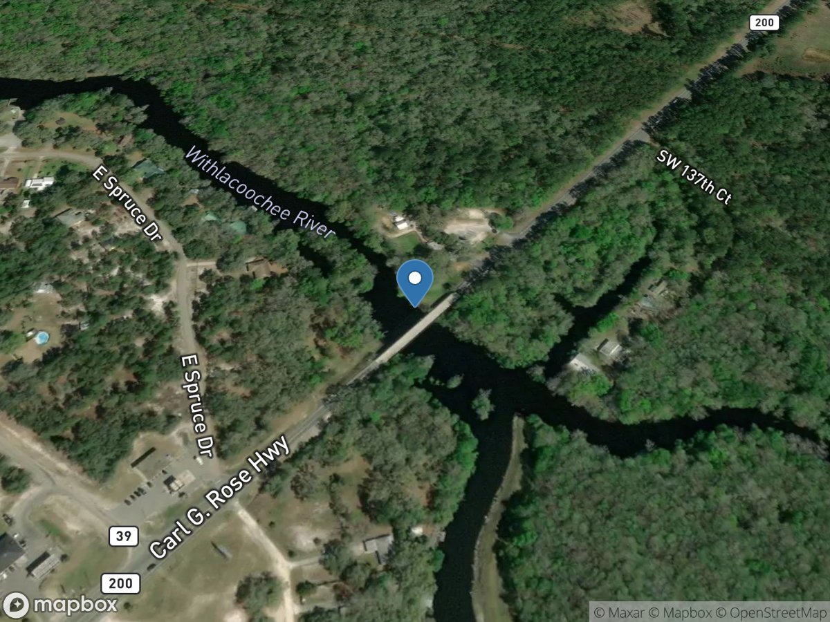 Withlacoochee River at SR 200 near Holder, FL location