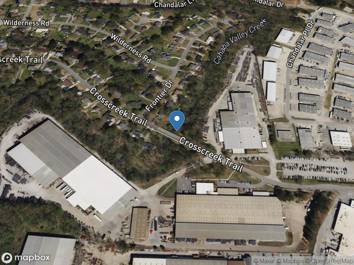 Cahaba Valley Creek at Cross Creek Road at Pelham, Al. location