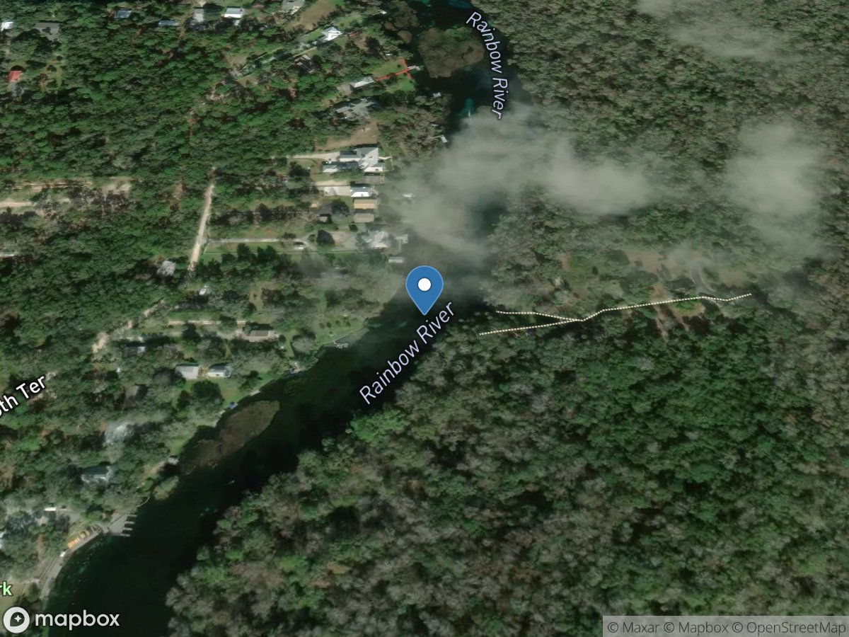 Rainbow RV below Rainbow Cave Spring near Dunnellon, FL location