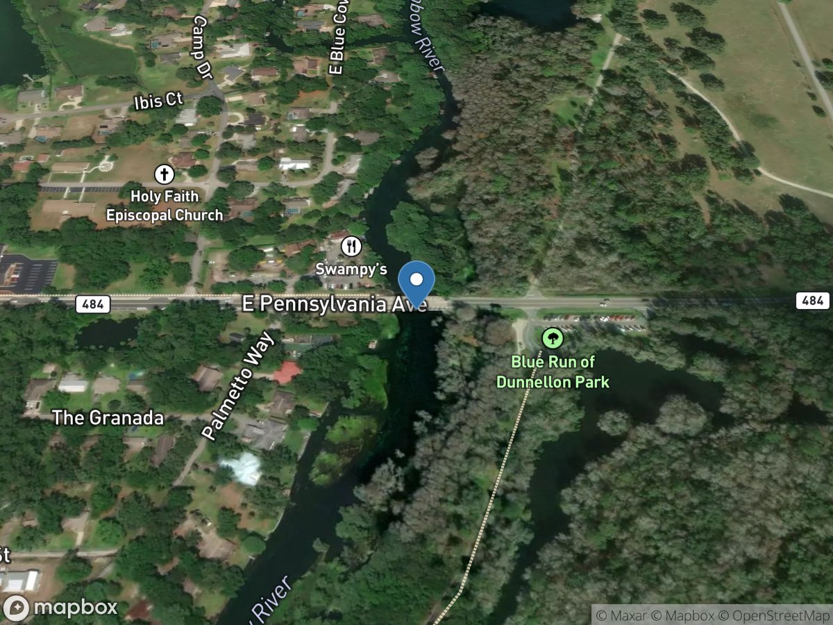 Rainbow River at Dunnellon, FL location