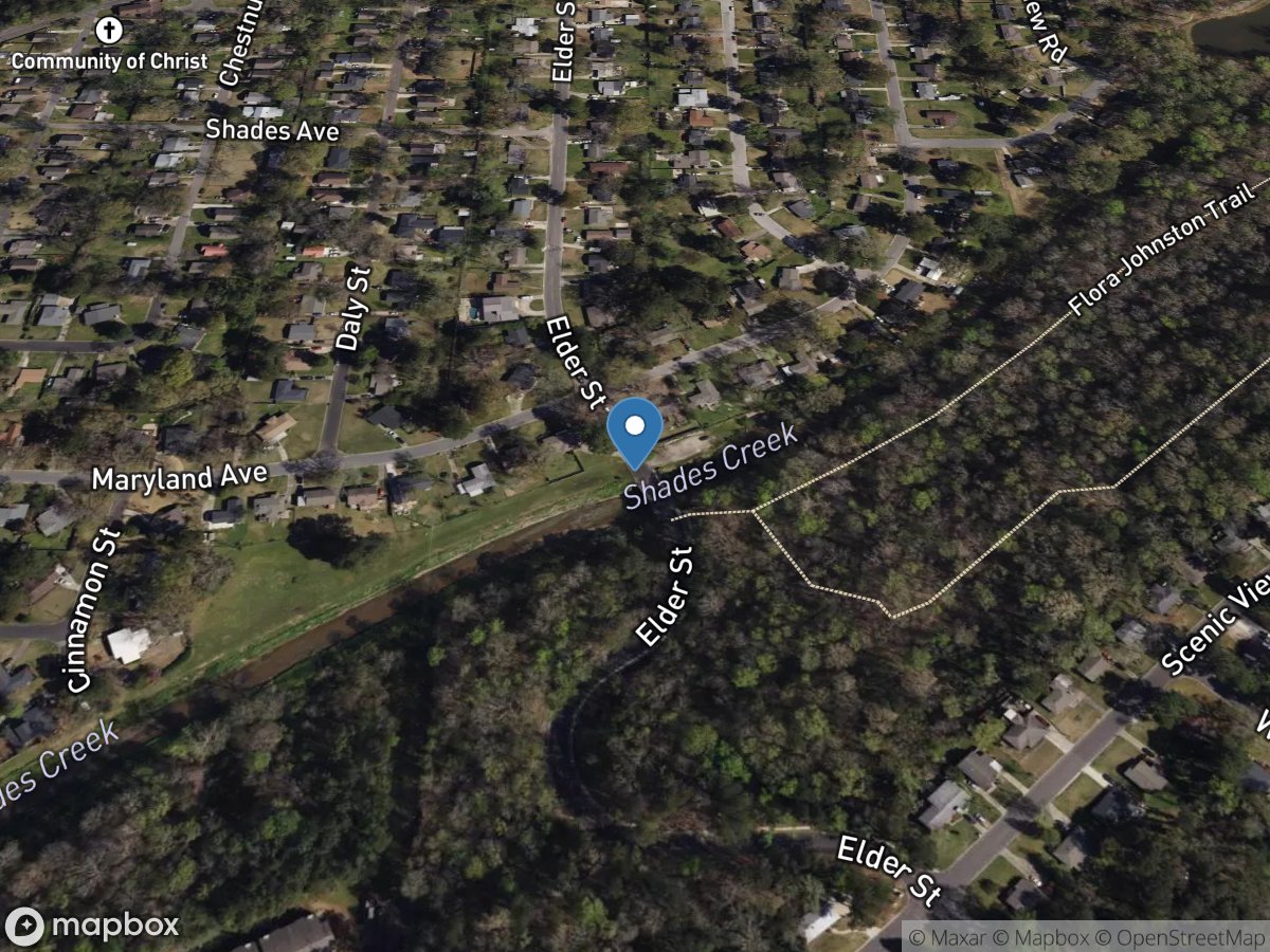 Shades Creek at Elder ST near Springdale AL location