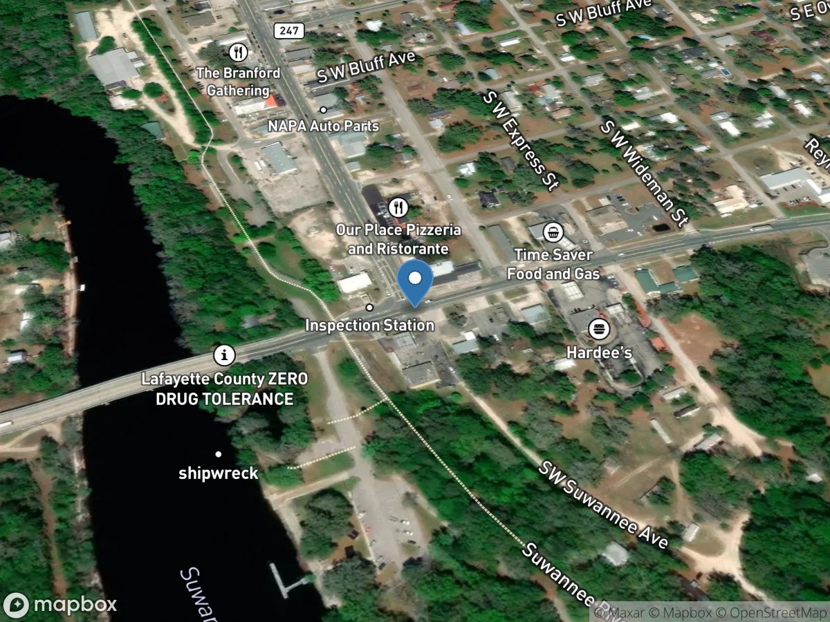 Suwannee River at Branford, Fla. location