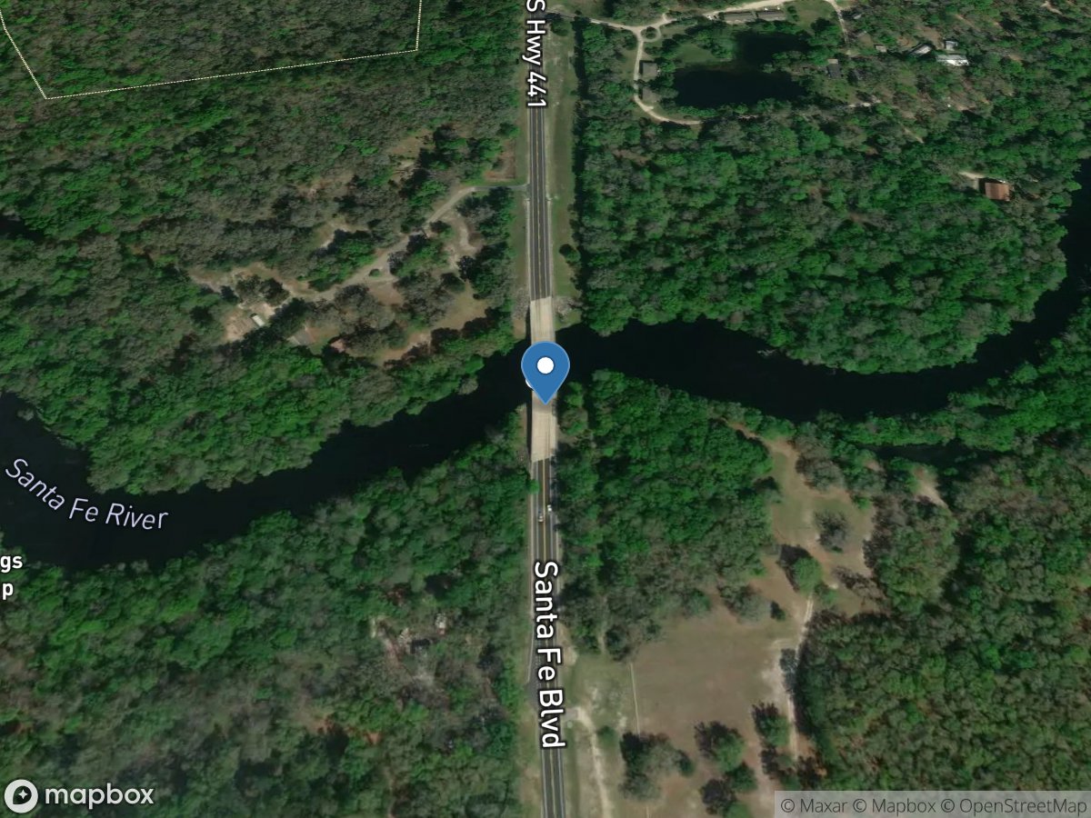 Santa Fe River at US Highway 441 near High Springs,Fl. location