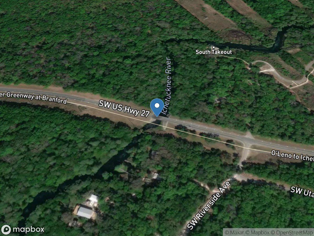 Ichetucknee River @ Hwy27 near Hildreth, FL location