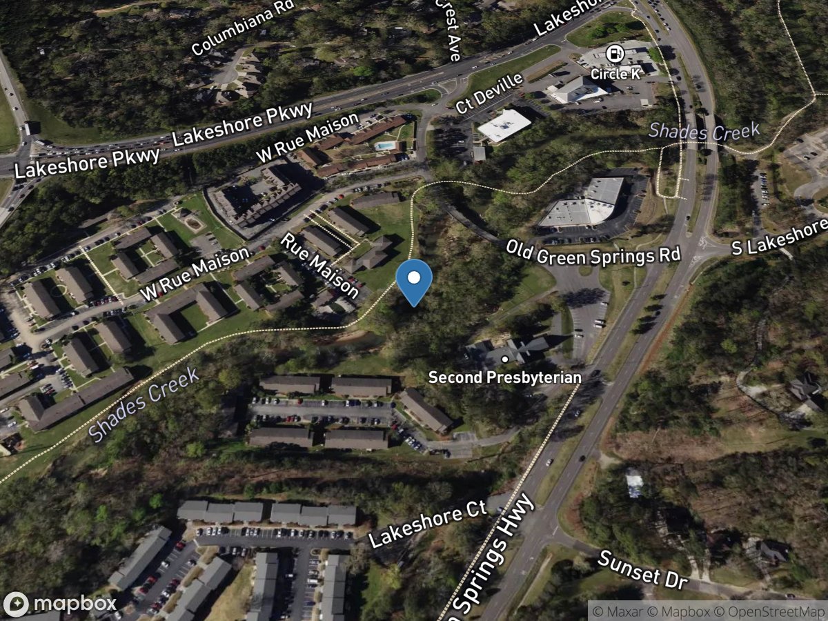 Shades Creek near Homewood, Ala location