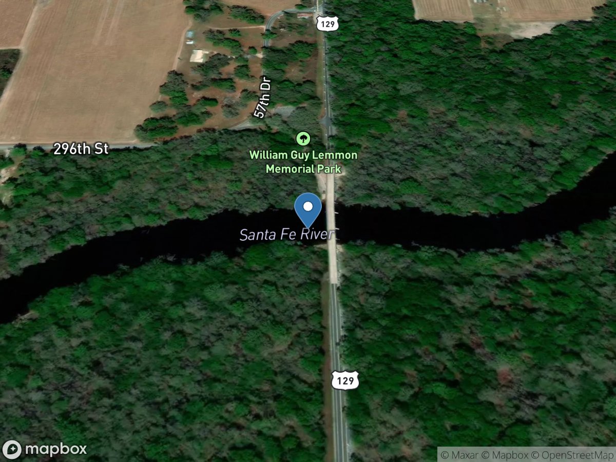 Santa Fe River near Hildreth Fla location