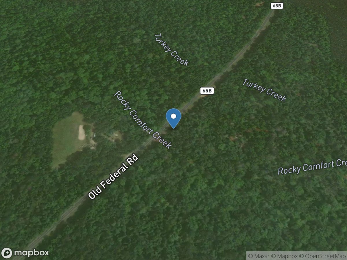 Rocky Comfort Creek near Wetumpka, Fla. location