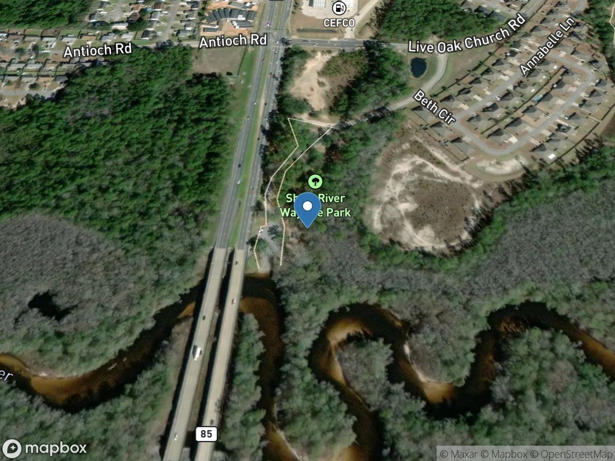 Shoal River near Crestview, Fla. location