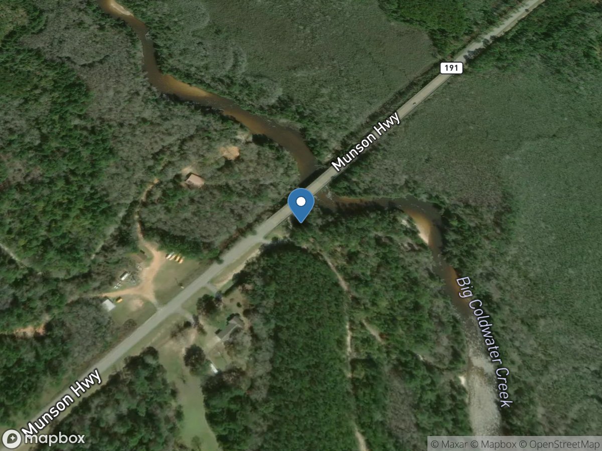Big Coldwater Creek near Milton, Fla. location